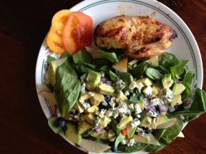 spinach salad with chicken